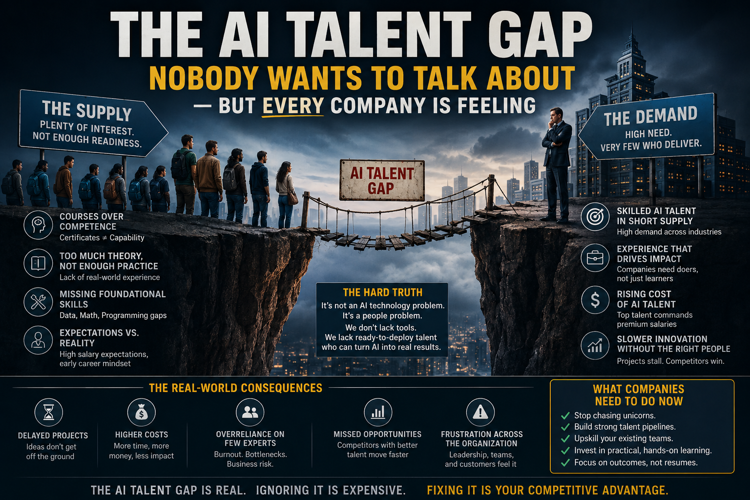 THE AI TALENT GAP NOBODY WANTS TO TALK ABOUT — BUT EVERY COMPANY IS FEELING